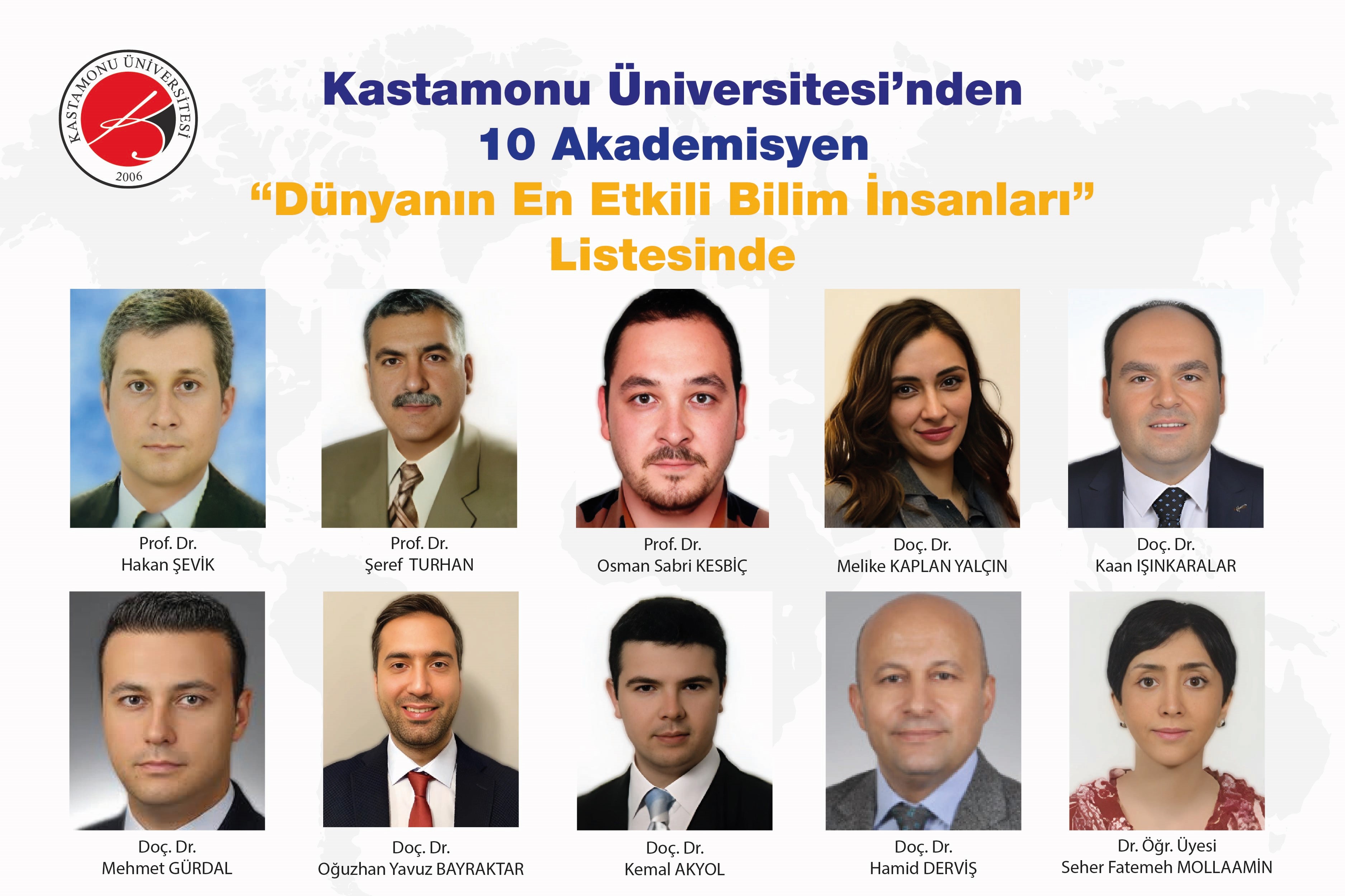 Kastamonu'dan 10 Akademisyen En Etkili Bilim Adamları Listesine Girdi 200