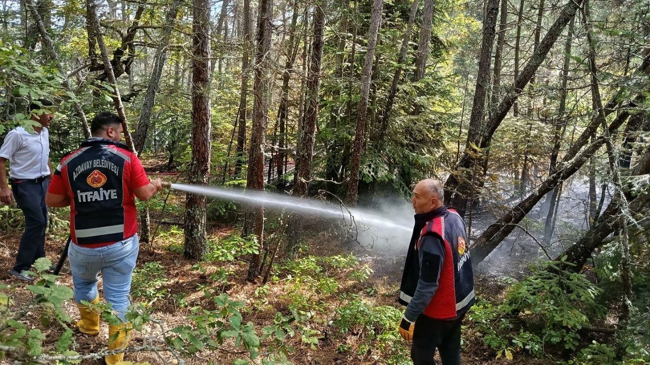 Son Dakika Azdavay’da Orman Yangını Kontrol Altına Alındı (2)