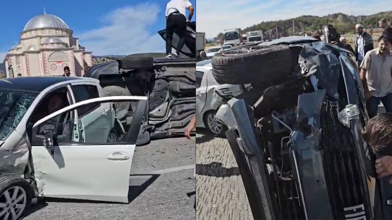 Son Dakika… Kastamonu’da Feci Kazada Bir Araç Yan Yattı (2)