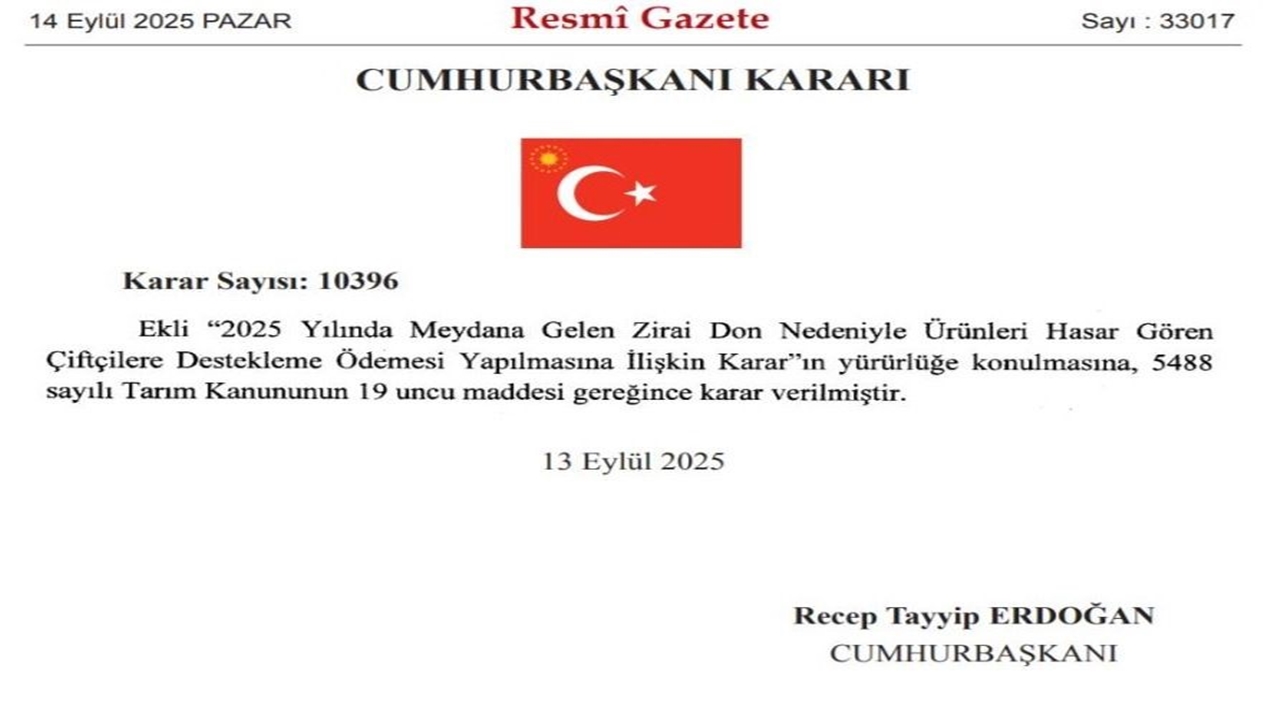 Zirai Don Resmi Gazete