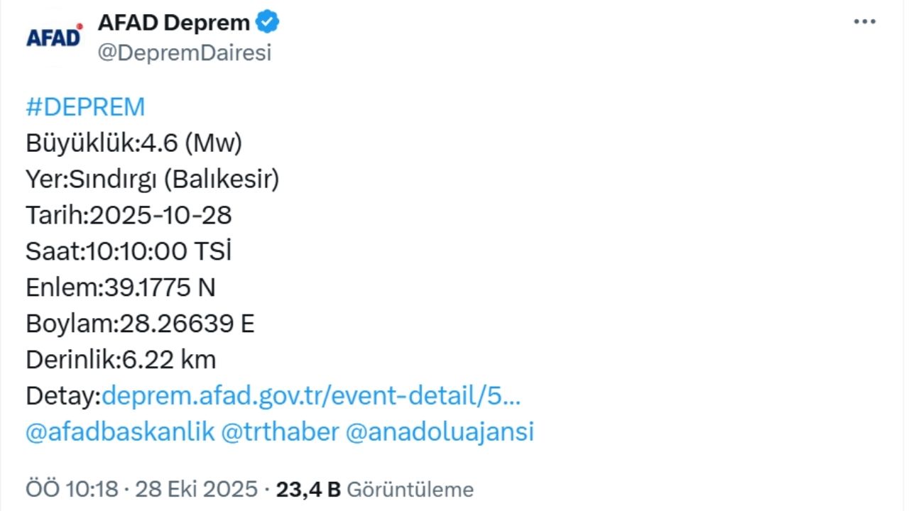 Balıkesir Beşik Gibi Sallanıyor Sındırgı’da Peş Peşe Depremler!-1