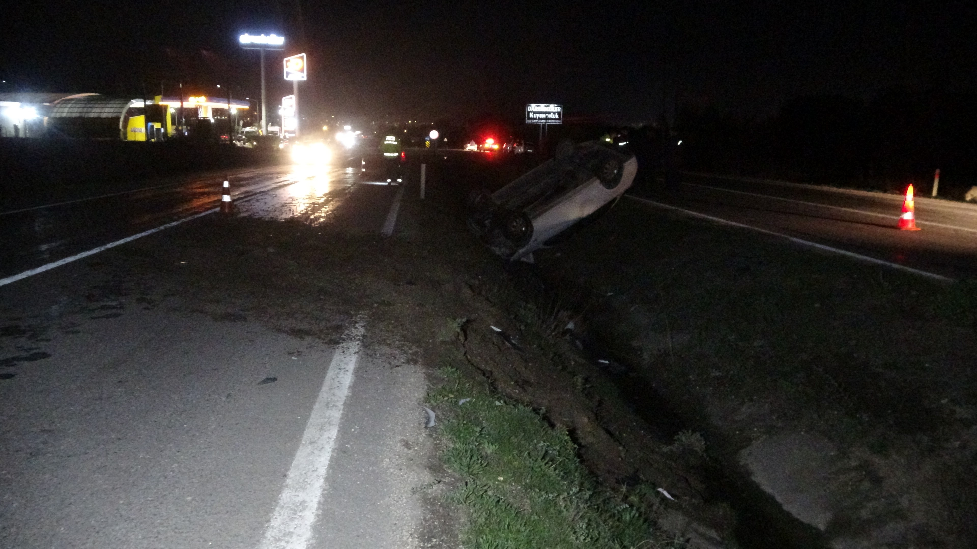 Kastamonu Taşköprü Yolunda Feci Kaza! Otomobil Takla Attı 2 Yaralı Var! 22
