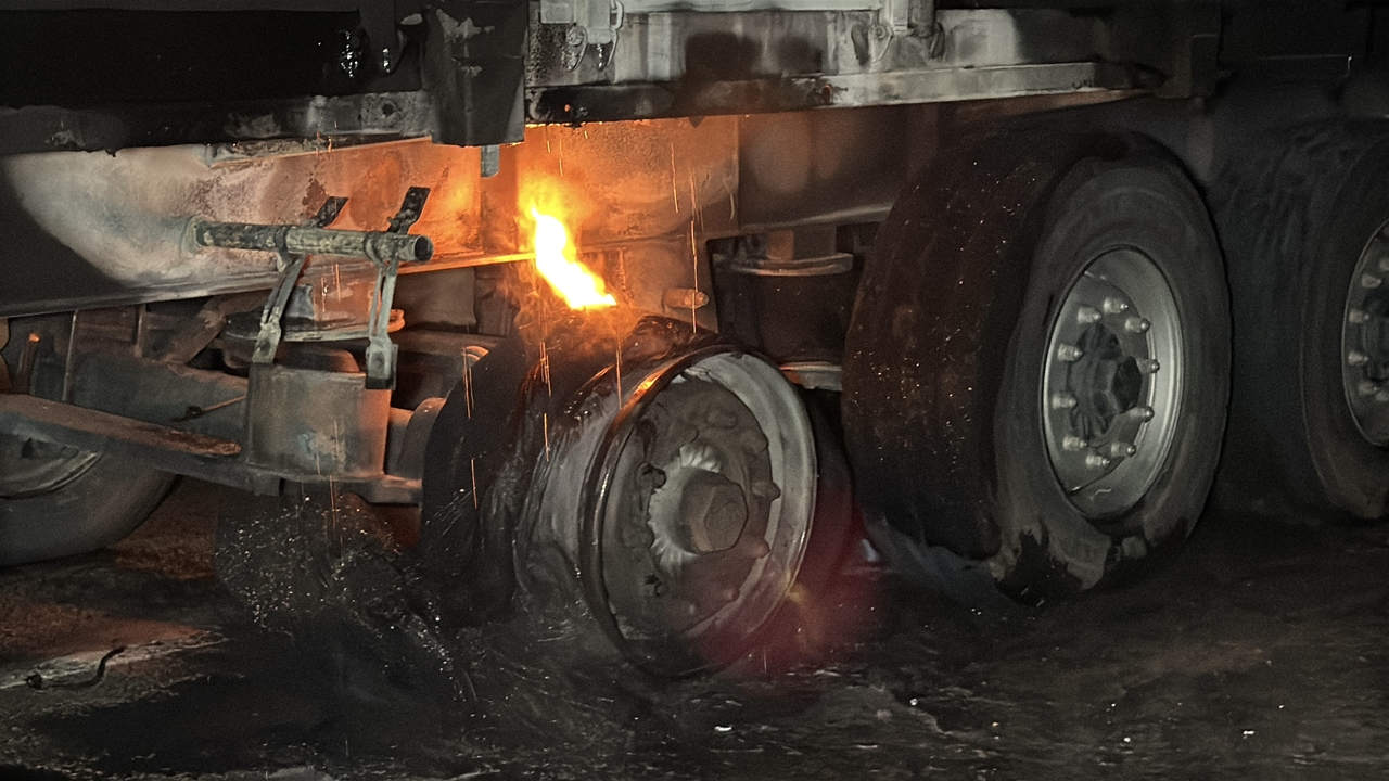 Kastamonu Tır Yandı Tomruk