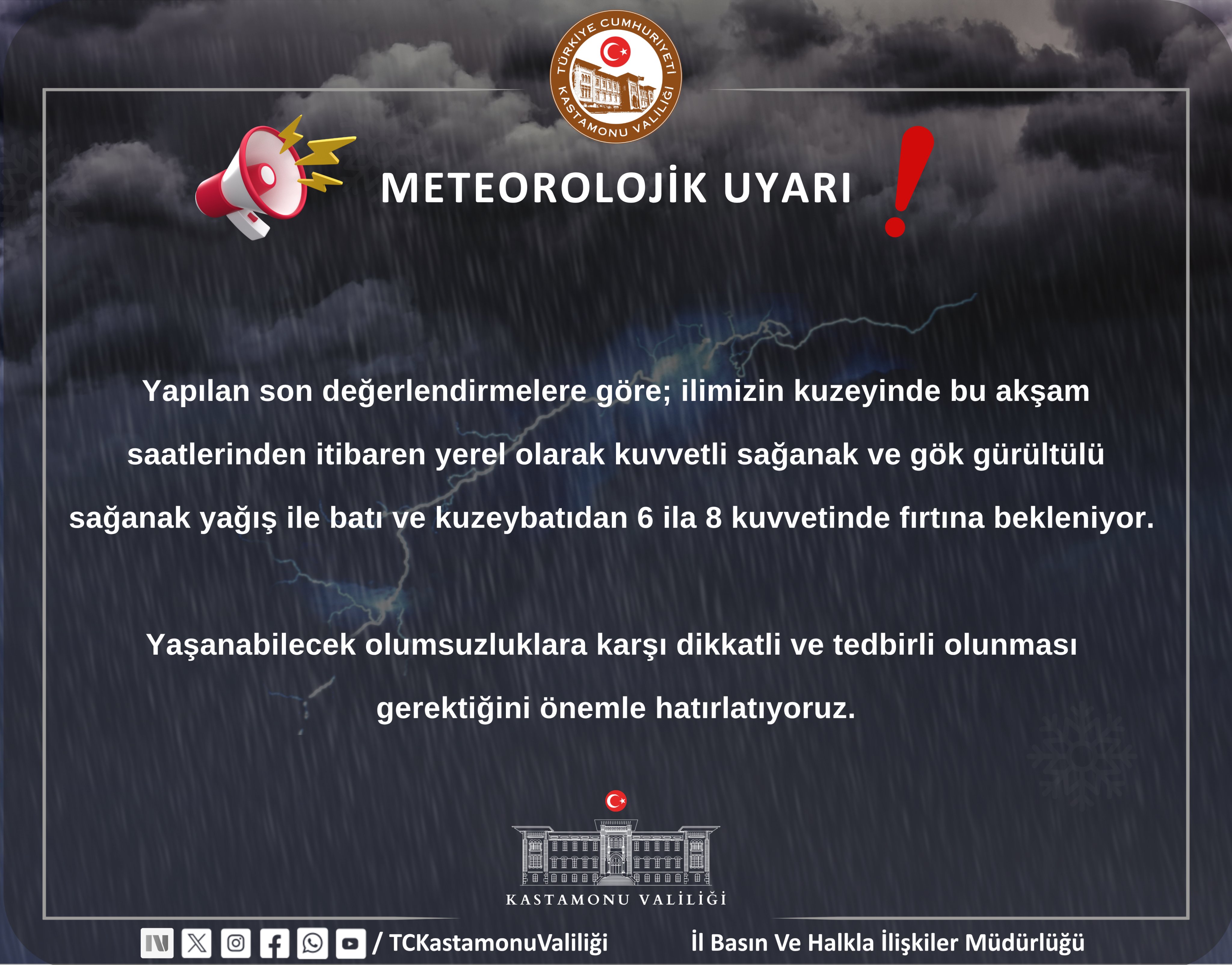Kastamonu Valiliği Uyardı Sağanak Ve Fırtınaya Dikkat! 22