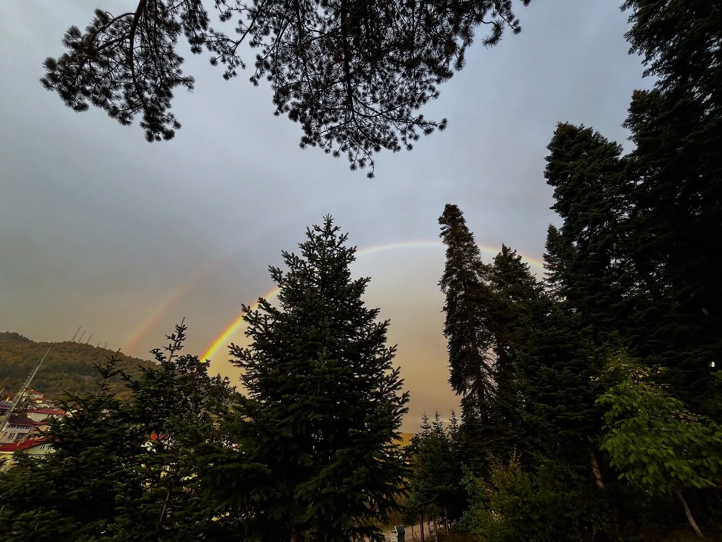 Kastamonu'da Çift Gökkuşağının Güzelliği Göz Kamaştırdı 2