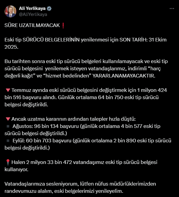Milyonlarca Sürücü İçin Kritik Tarih Eski Ehliyetler Geçersiz Oluyor-1