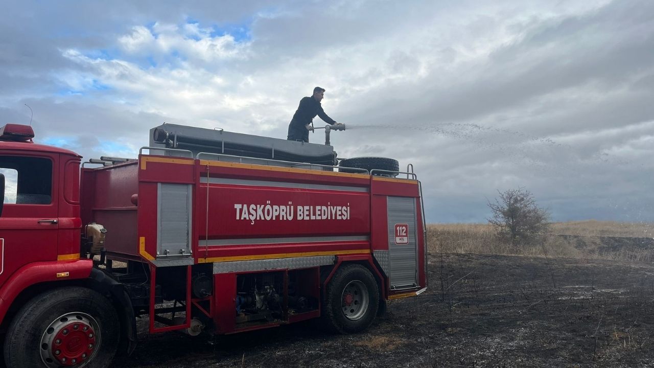 Taşköprü’de Anız Yangını Alevler Kontrol Altında (4)