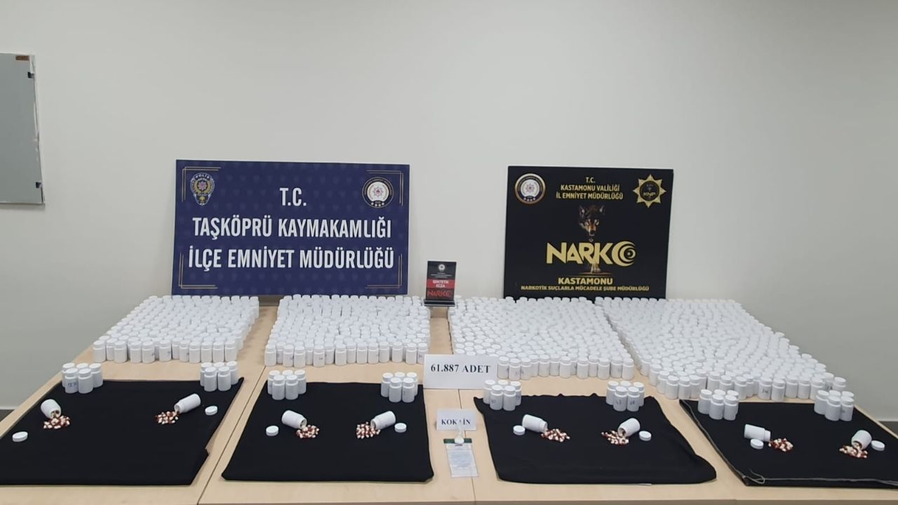 Taşköprü’de Yılın En Büyük Operasyonu 61 Bin Hap Ele Geçirildi (1)