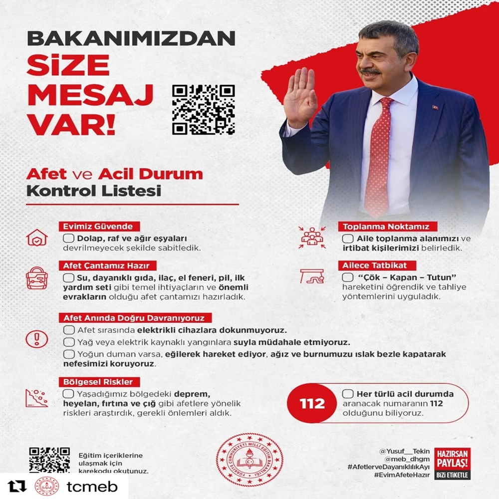 Yusuf Tekin Afet Bilinci (2)