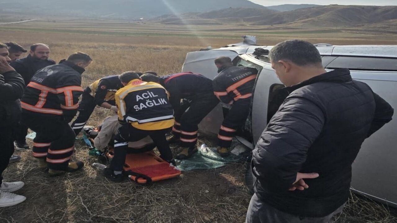 Çankırı Otomobil Takla Attı Kaza (2)