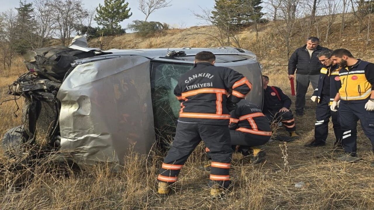 Çankırı Otomobil Takla Attı Kaza (3)