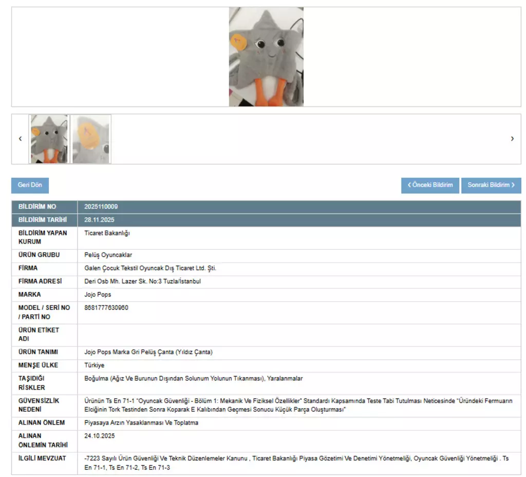 Çocuk Ürünlerinde Tehlike Alarmı İki Ürün İçin Toplatma Kararı (1)-1