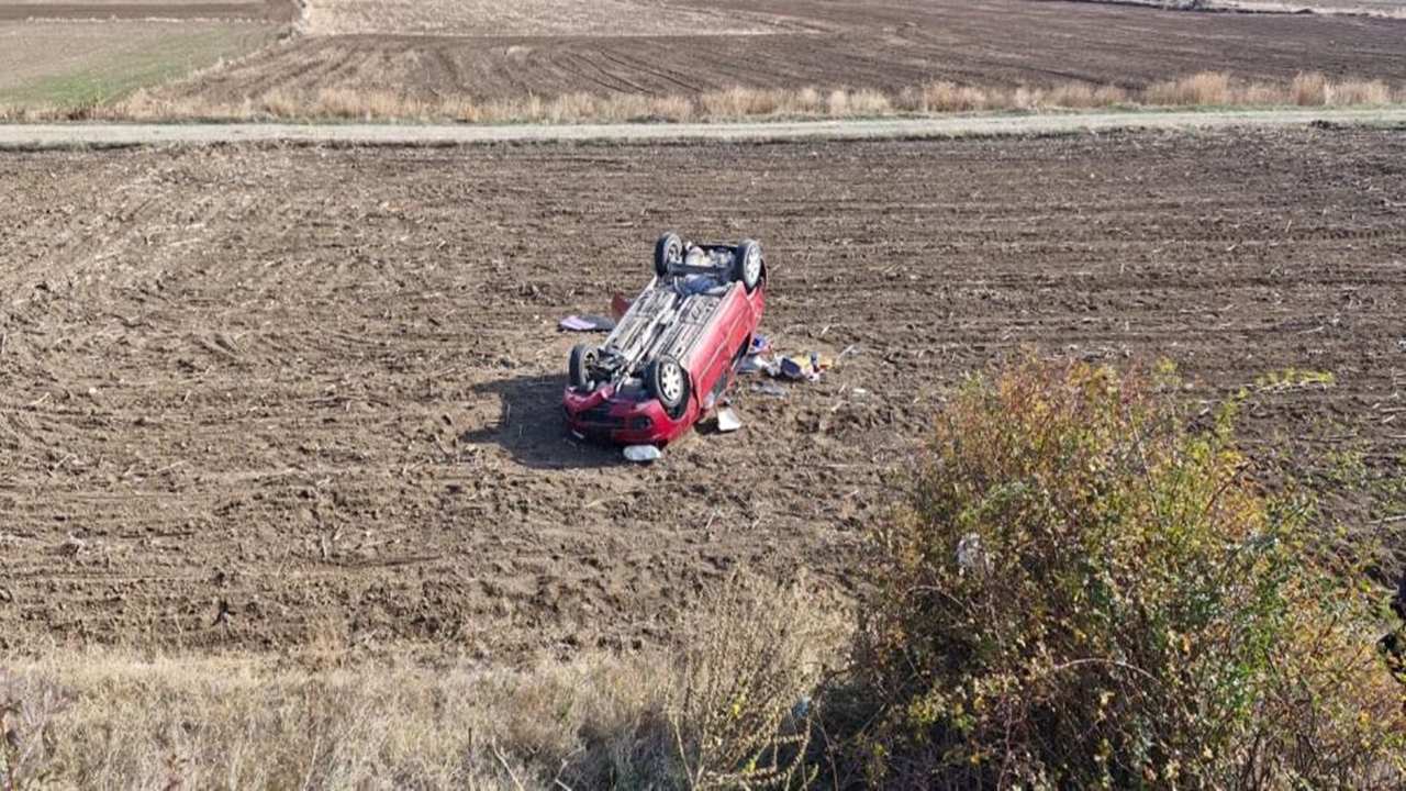 Çorum Kaza Takla Otomobil (2)