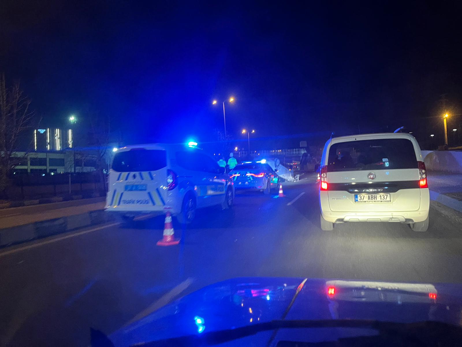 Kastamonu'da Feci Kaza! Araç Takla Attı 1 Kişi Yaralandı!