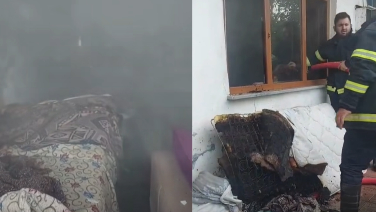 Kastamonu’da Korku Dolu Anlar Sobadan Sıçrayan Ateş Evi Yaktı (2)
