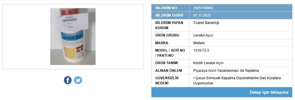 Temizlik Ürünlerinde Şok Tehlike! Bakanlık Satışını Durdurdu (4)