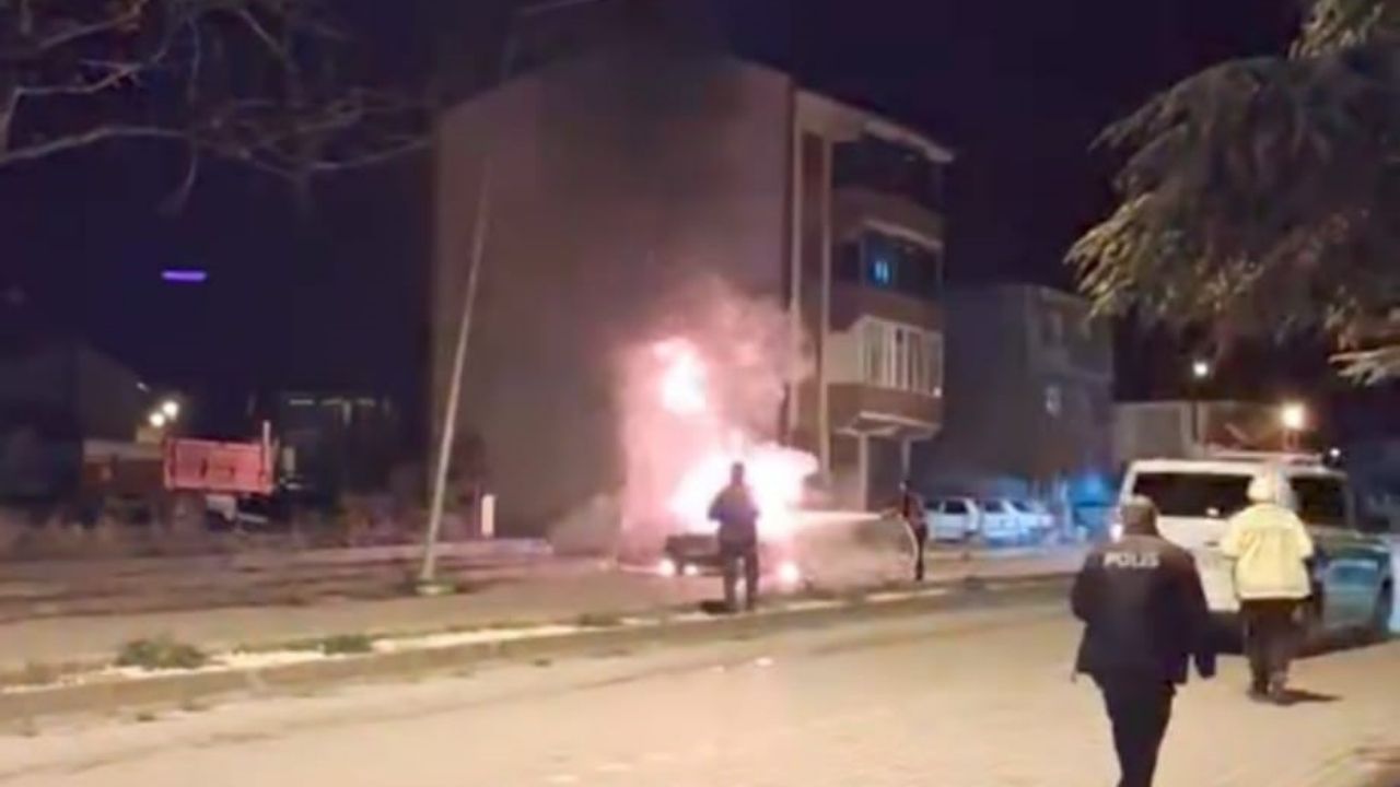 Amasya Otomobil Yangın (1)