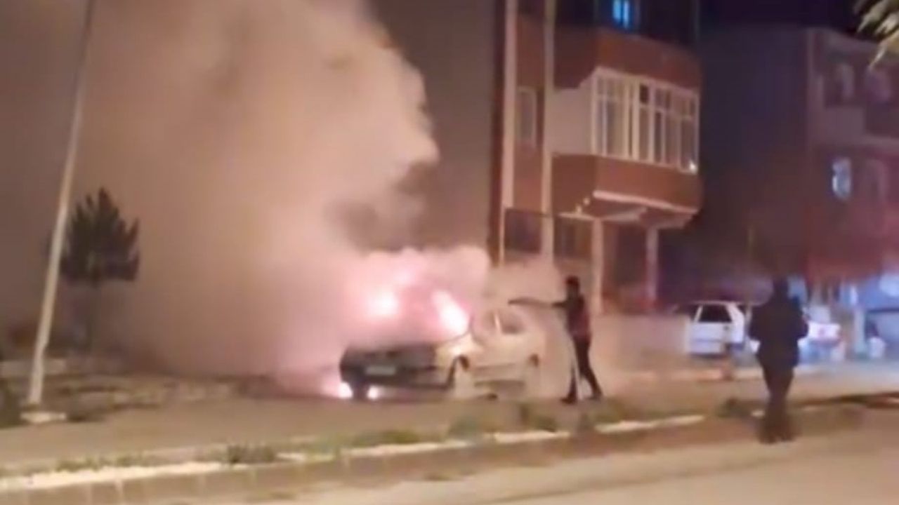 Amasya Otomobil Yangın (3)