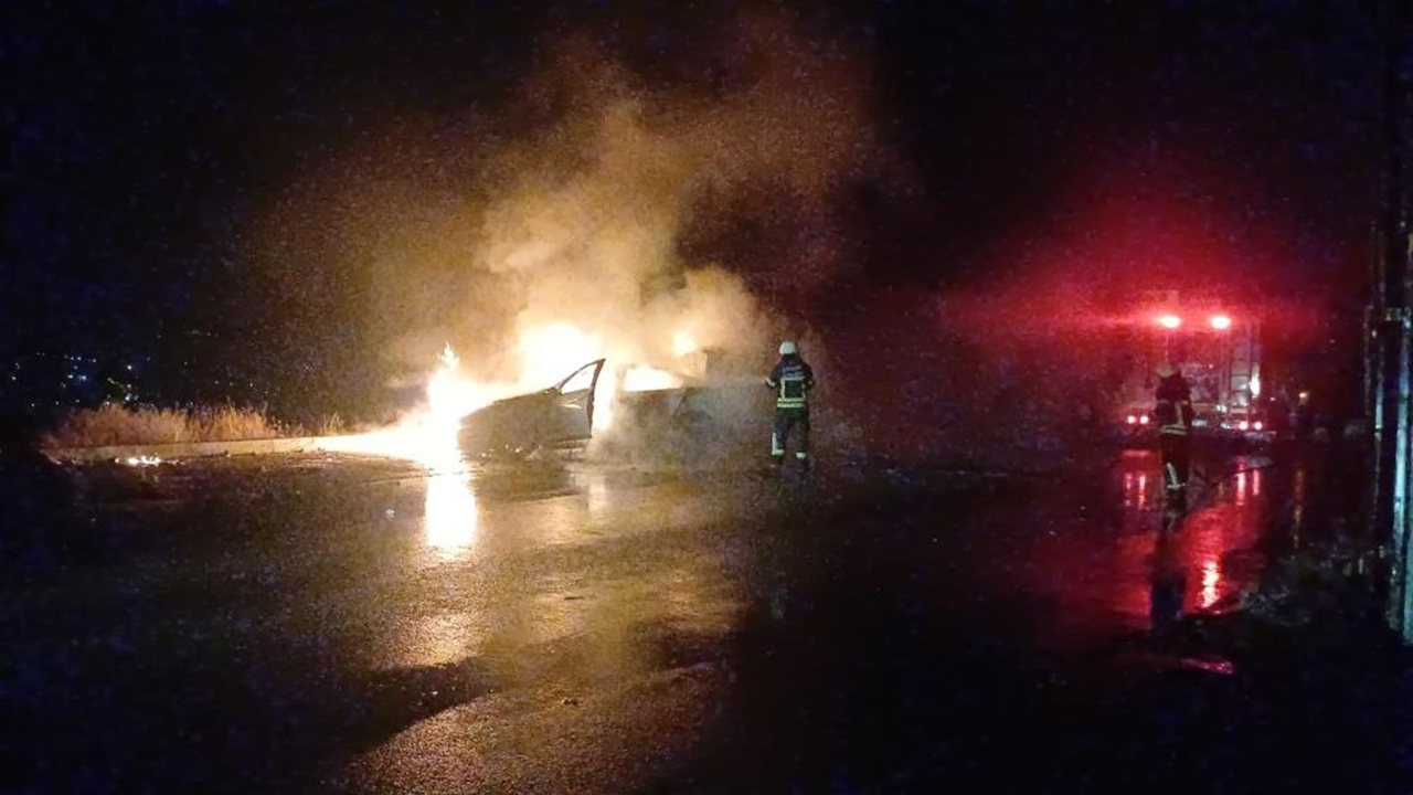 Çorum Otomobil Alev (2)