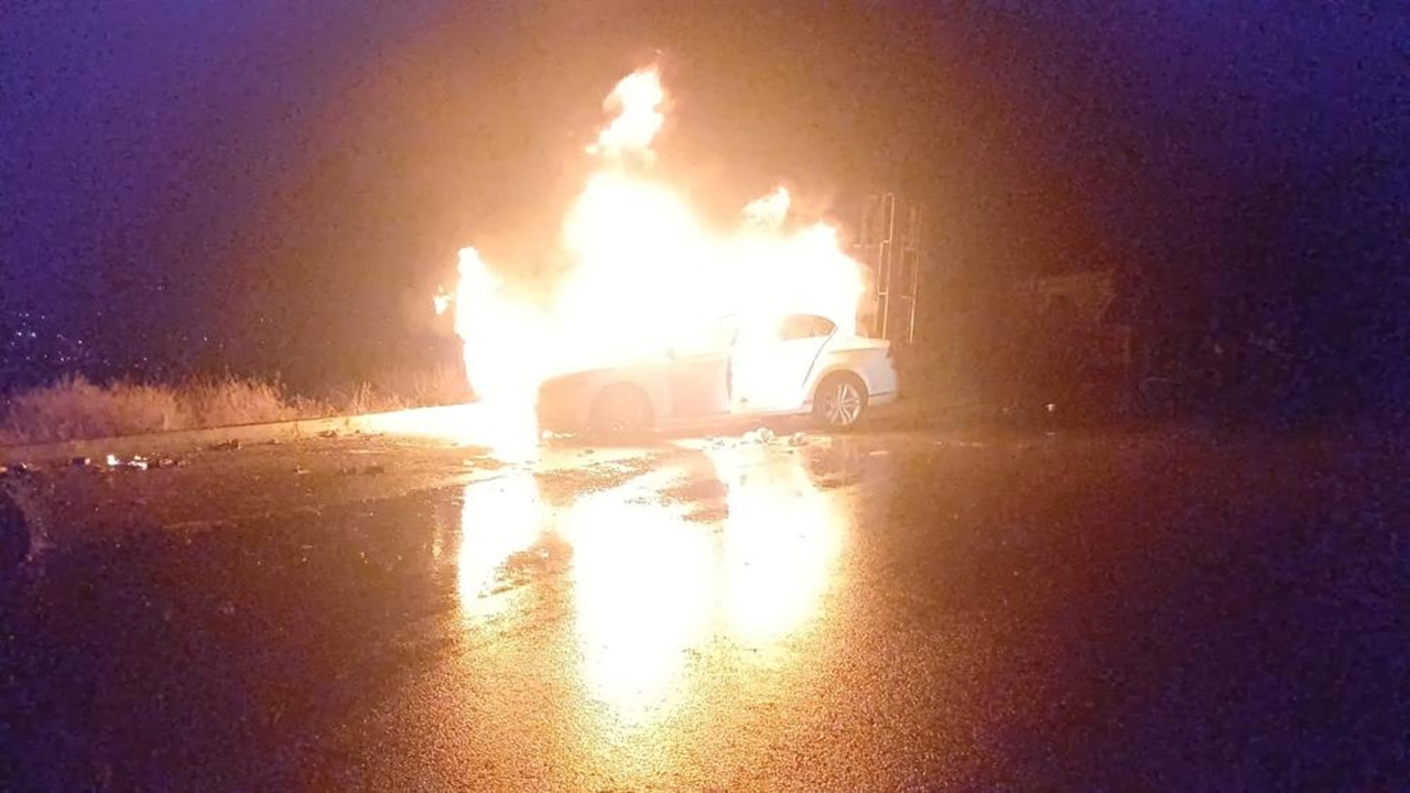 Çorum Otomobil Alev (3)