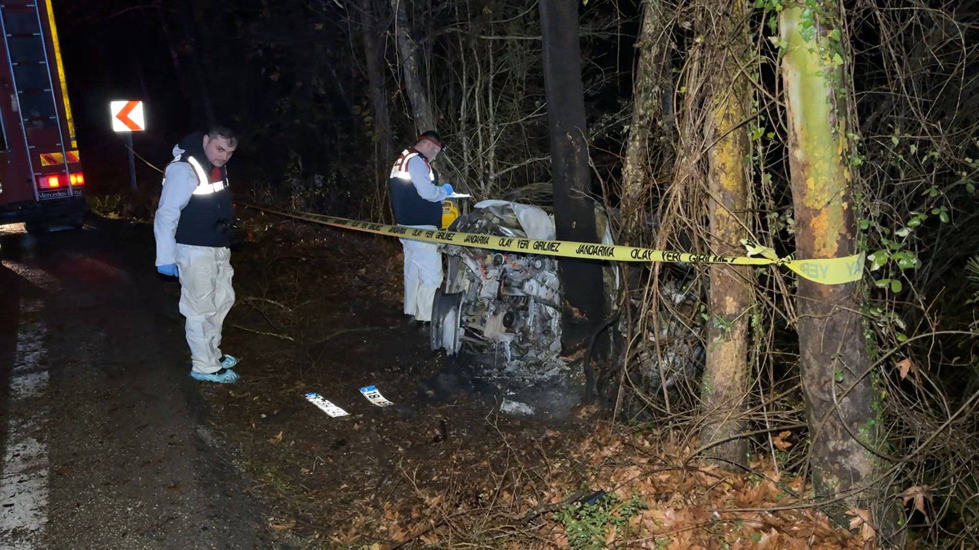 Feci Kaza Sürücü Yanarak Hayatını Kaybetti 6