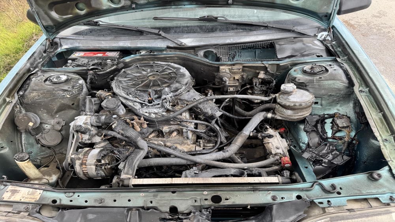 Karabük Otomobil Alev Aldı (1)