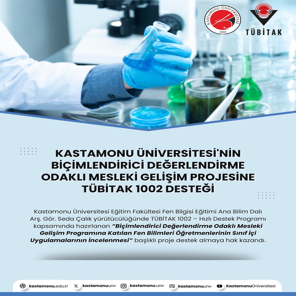 Kastamonu Üniversitesi Tübitak Destek (2)