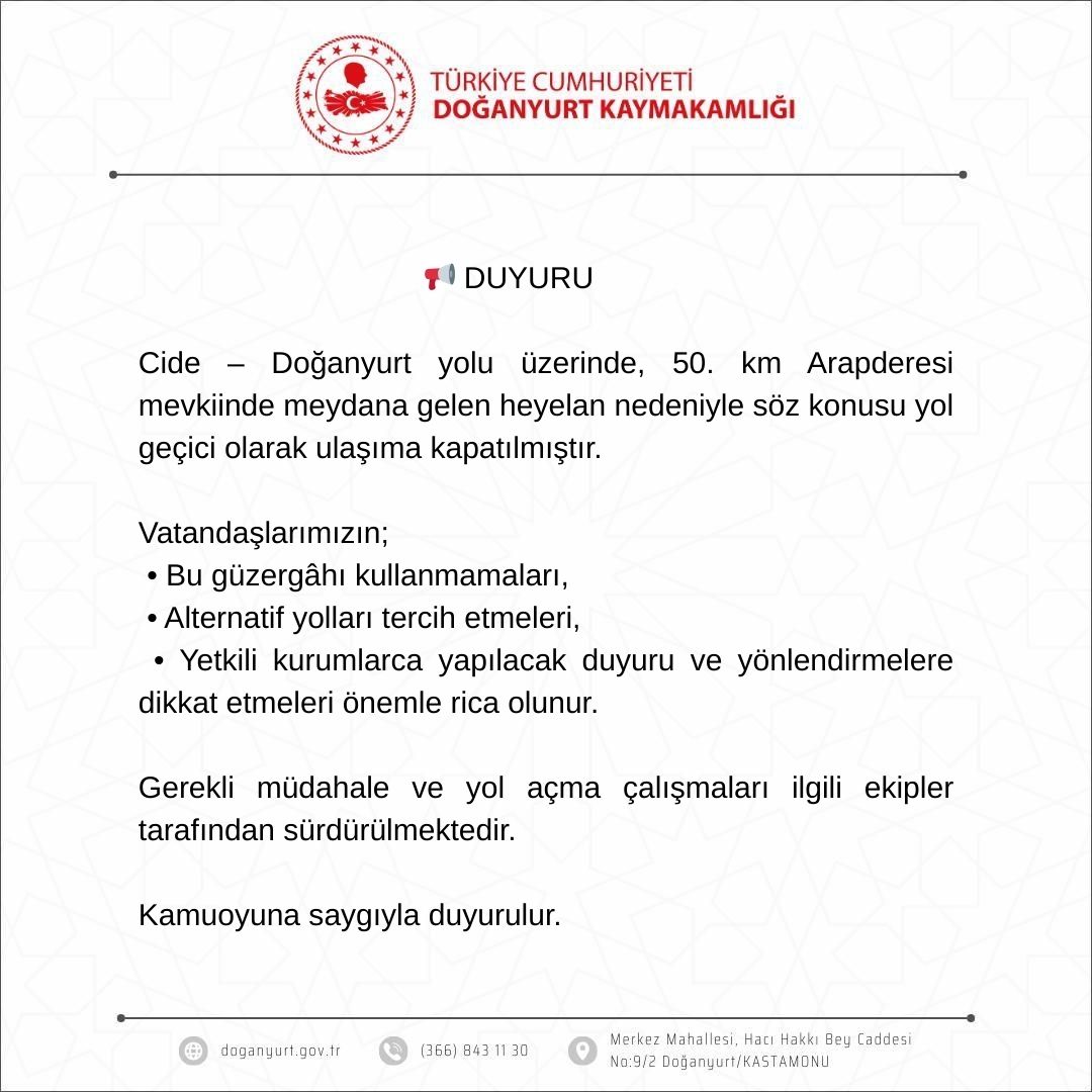 Kastamonu'da Heyelan Meydana Geldi Yol Geçici Olarak Kapatıldı! 44