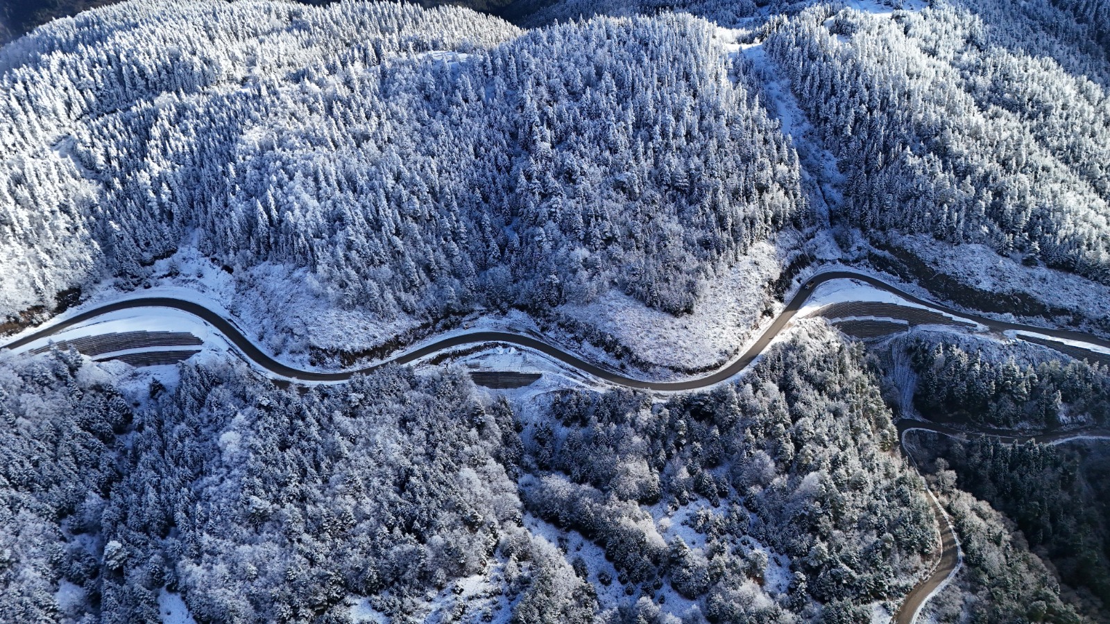 Kastamonu'da Kar Ve Sis Birleşti Büyüleyici Manzara Havadan Görüntülendi 14