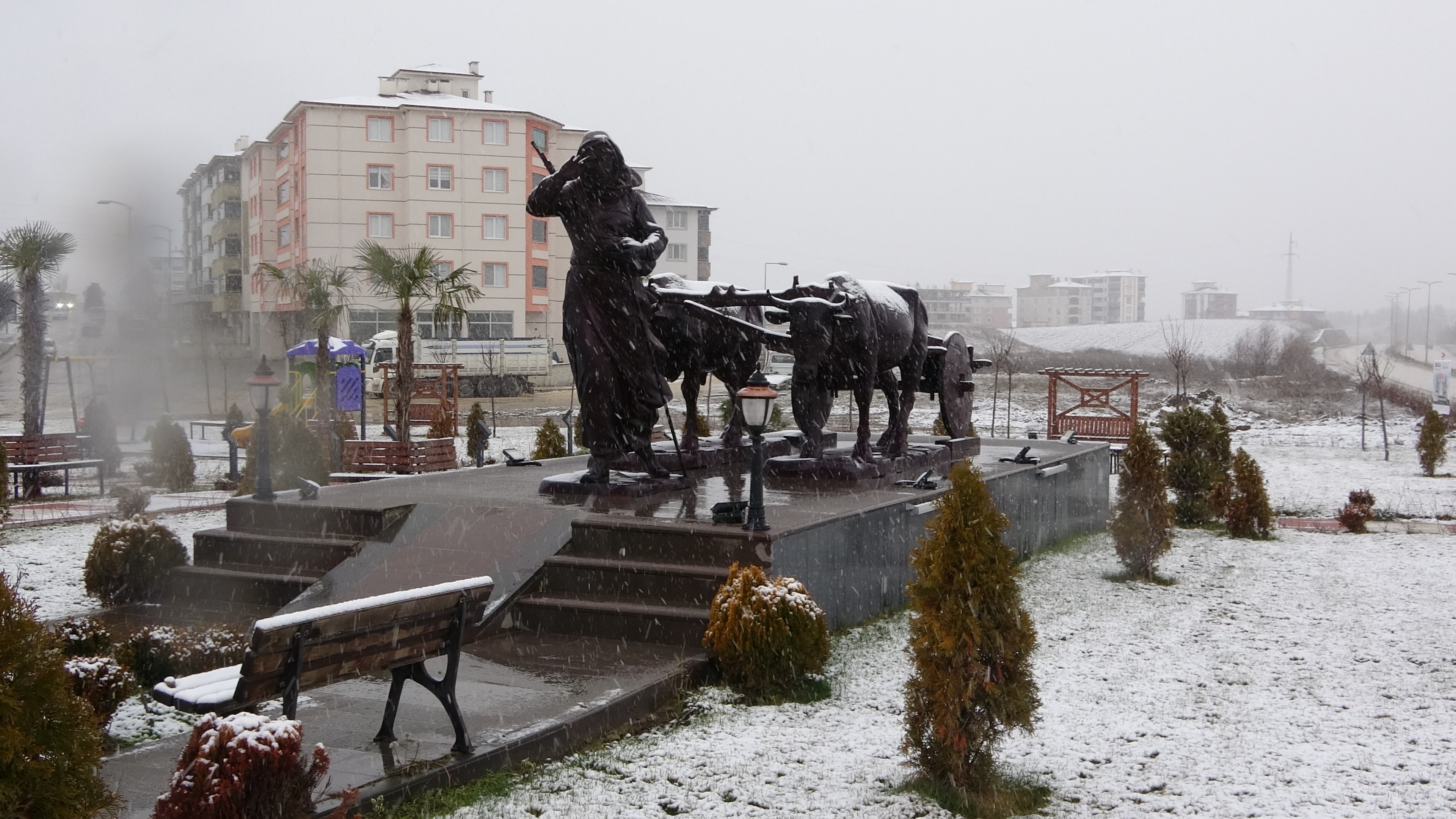 Kastamonu'da Kar Yağışı Etkili Oldu İlçeler Beyaza Büründü 6
