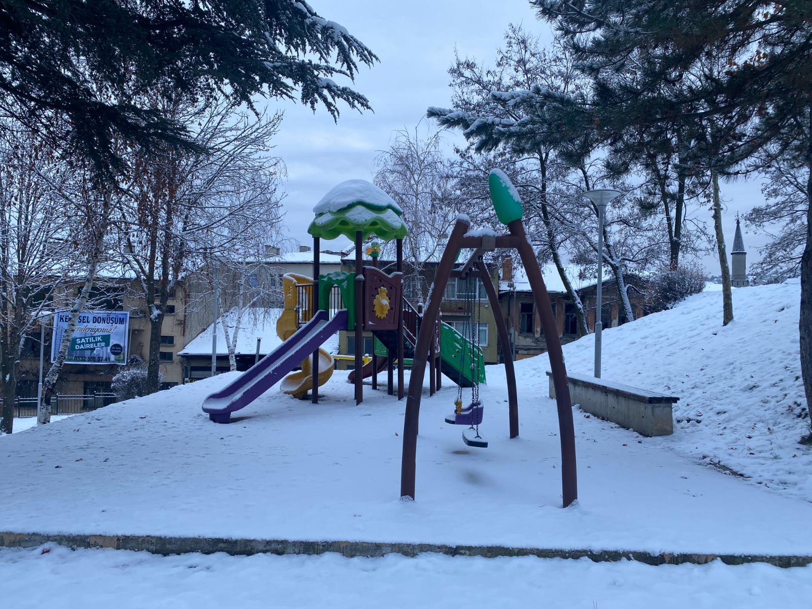 Kastamonu'da Kar Yeniden Başladı İl Merkezi Beyaza Büründü 6