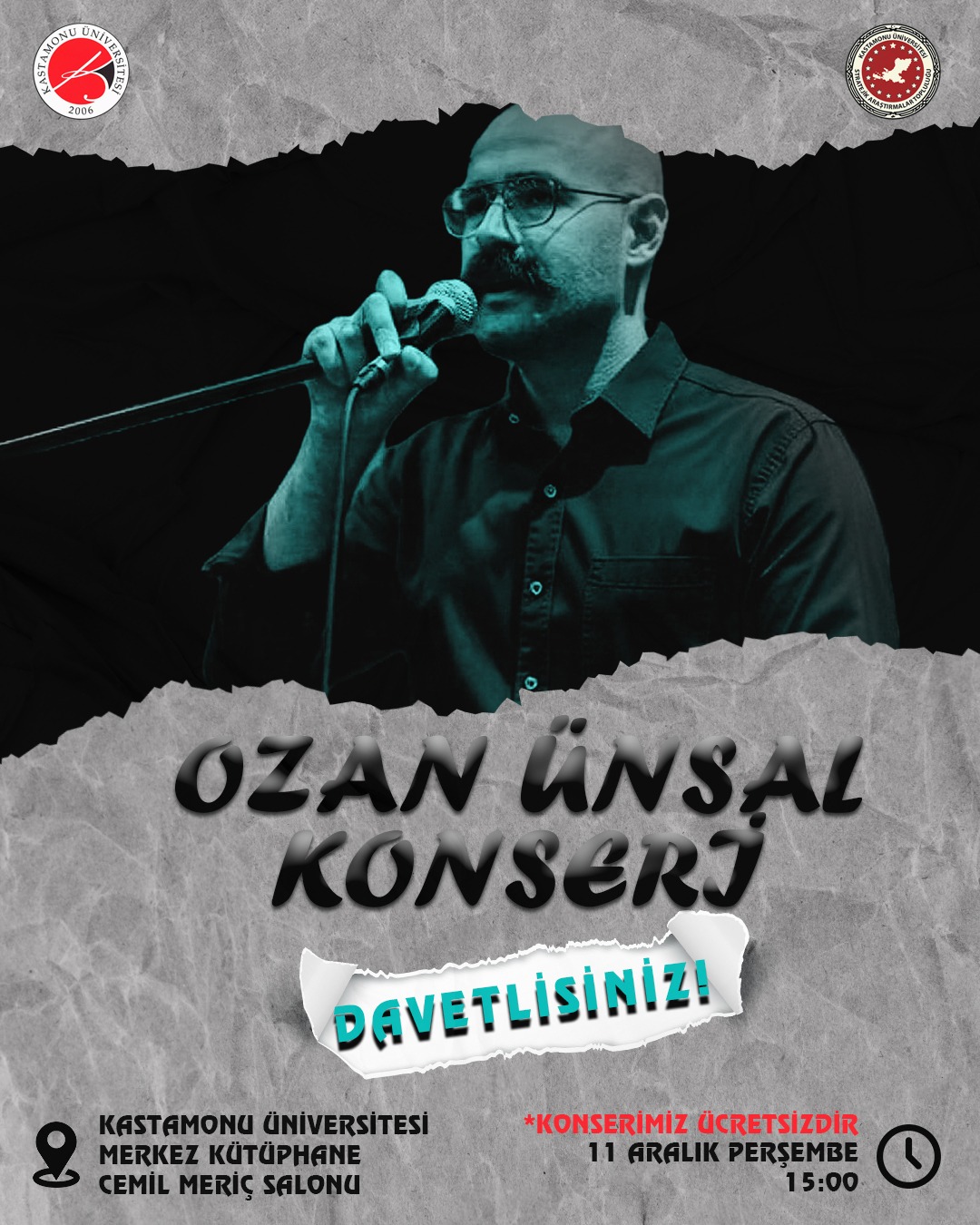 Kastamonu'da Konferans Düzenleniyor Onur Ünsal Da Konser Verecek! 12-3