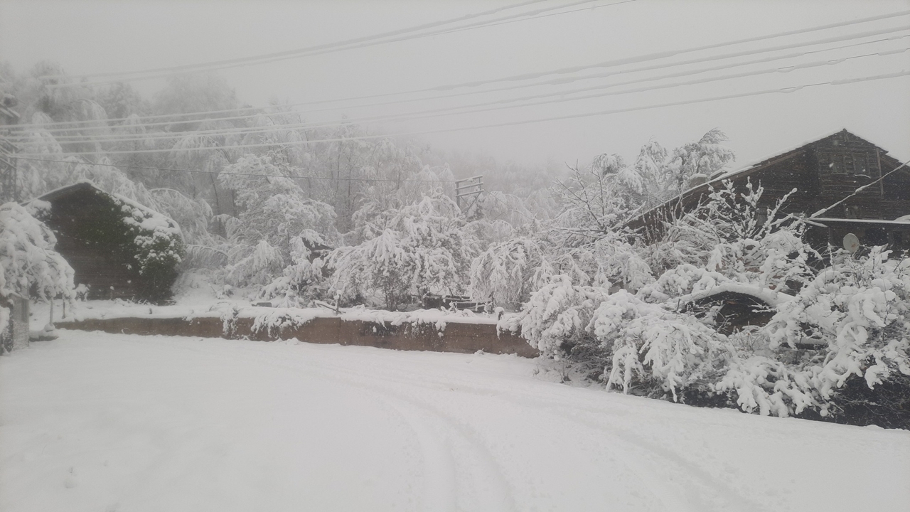 Kürede Kar Yağışı Kartpostallık Görüntü (10)