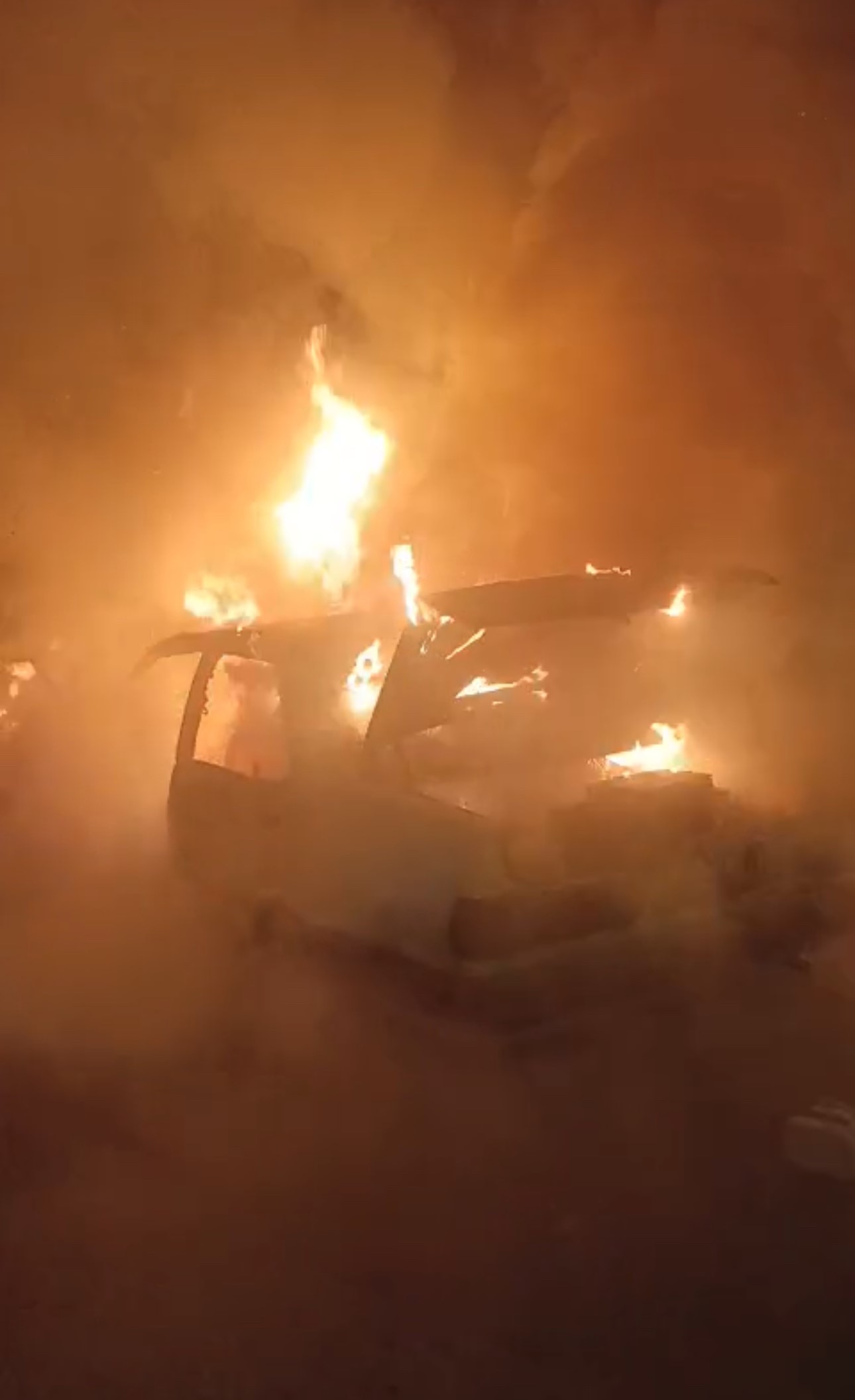 Park Halindeki Otomobil Alev Alev Yandı 44