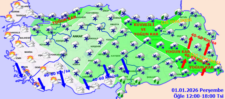 Kastamonu Dahil 63 Il Karla Yeni Yıla Başladı Soğuk Dalgası Sürüyor (1)-1