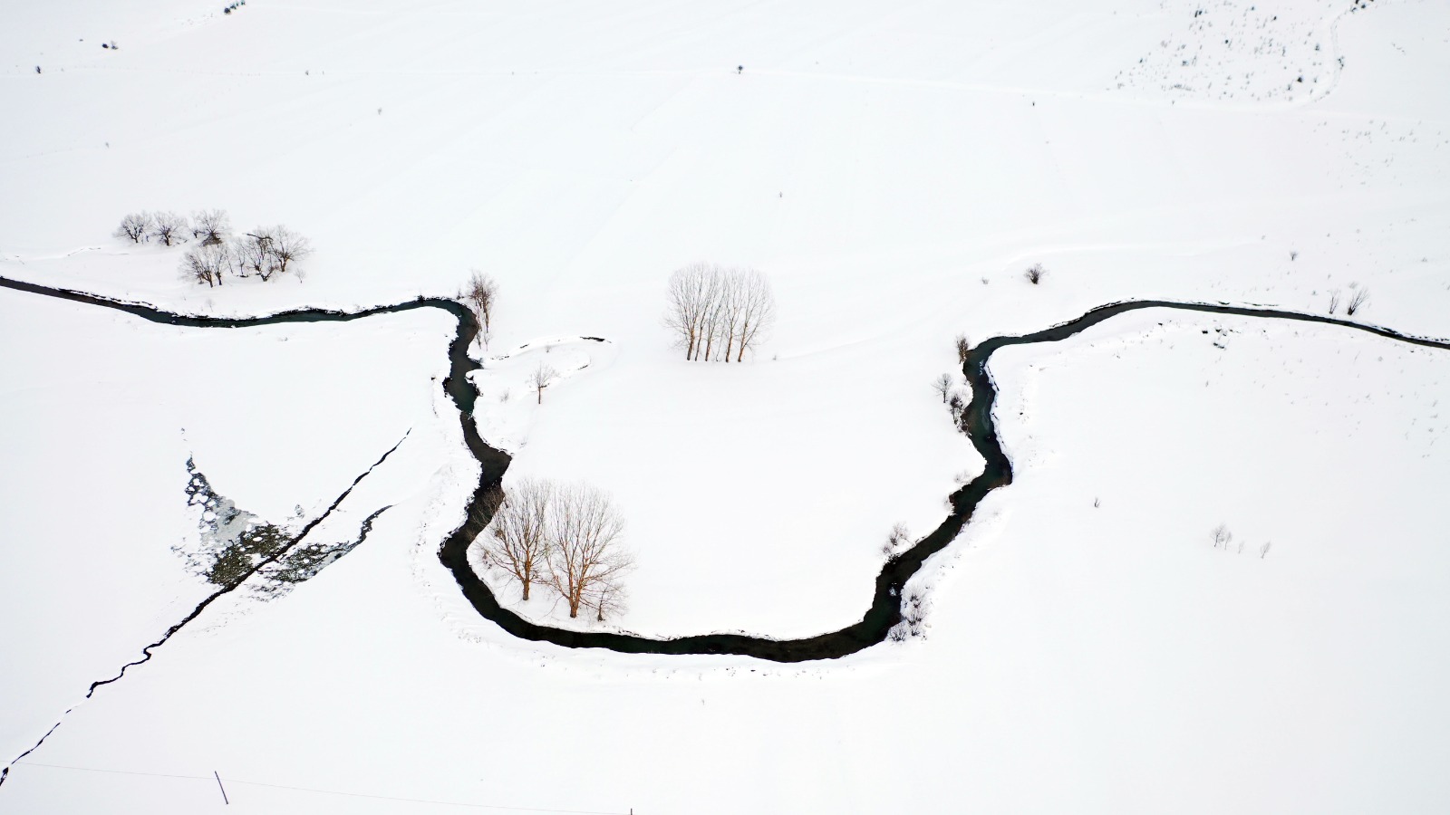 Kastamonu'da Karla Kaplanan Menderesler Kartpostallık Manzaralar Oluşturdu 46