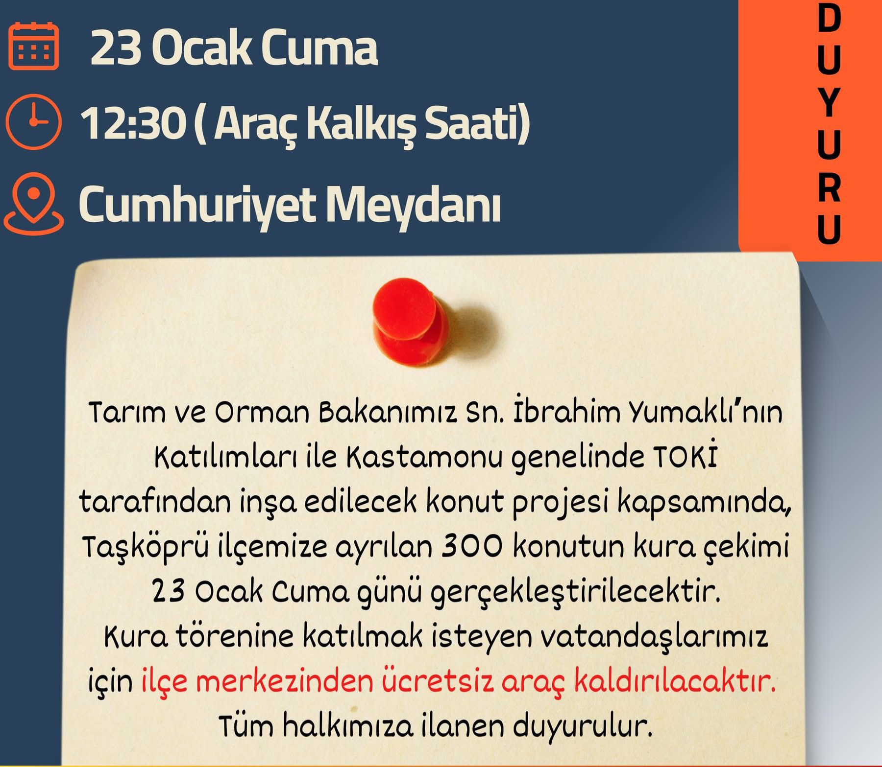 Taşköprü Belediyesi’nden Toki̇ Kura Törenine Ücretsiz Ulaşım Desteği (2)