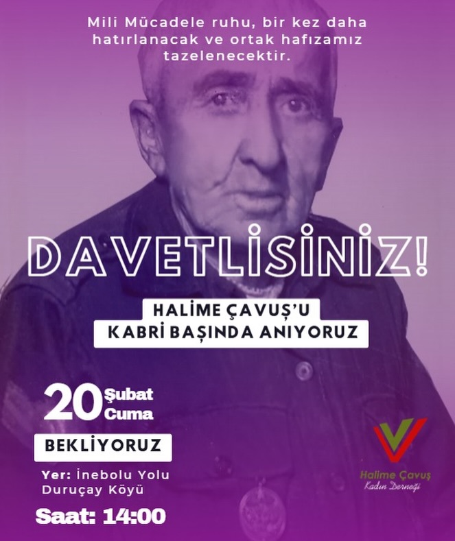 Halime Çavuş Kadın Derneği'nden Çağrı Kastamonu'da Vefatının 50. Yılında Anılacak! 88888888888888