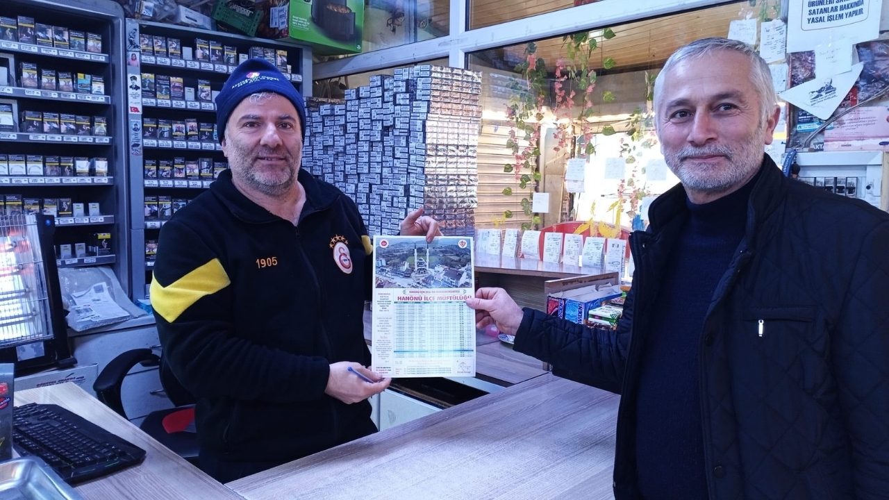 Hanönü’de Ramazan Öncesi Esnafa Imsakiye Dağıtıldı (4)