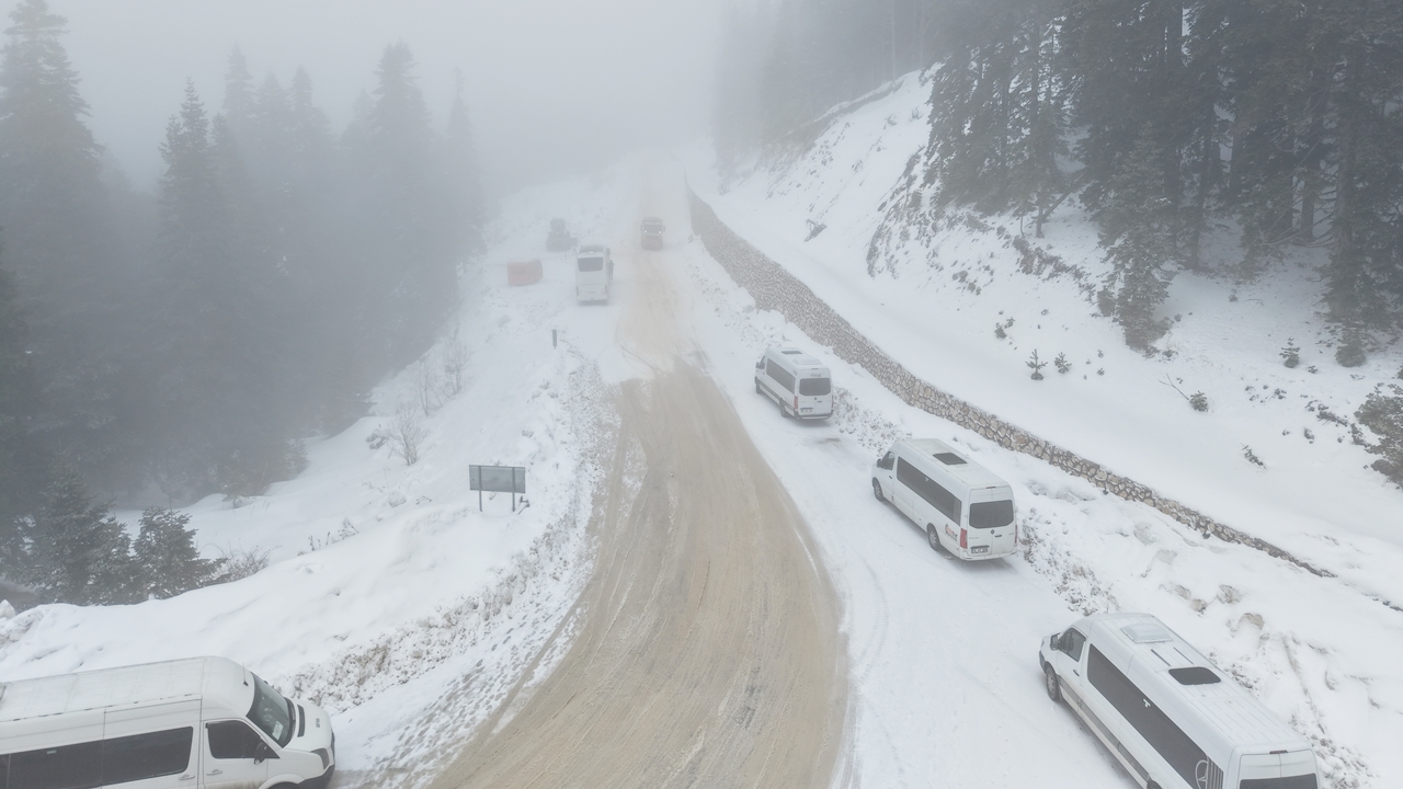 Ilgaz Dağı Yoğun Kar Yağışı Sis Etkili (1)