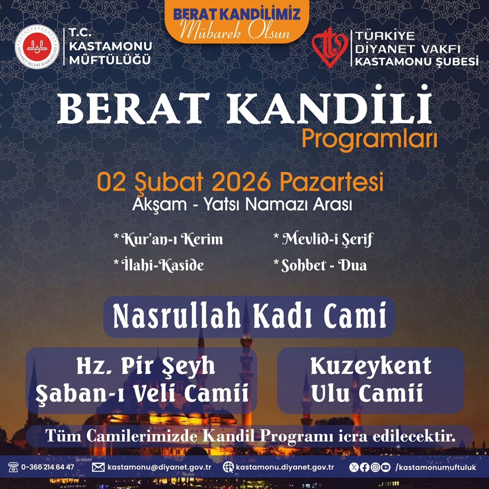 Kastamonu Berat Kandili Müftülük Özel Program (1)