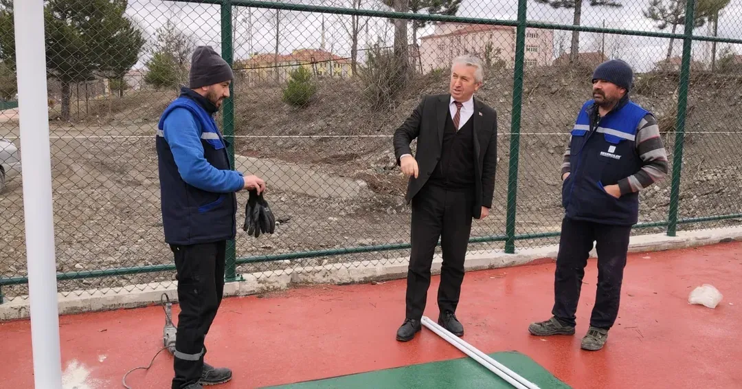 Kastamonu'nun Ilçesindeki Basketbol Sahasında Sona Gelindi Hizmete Sunulacak 14