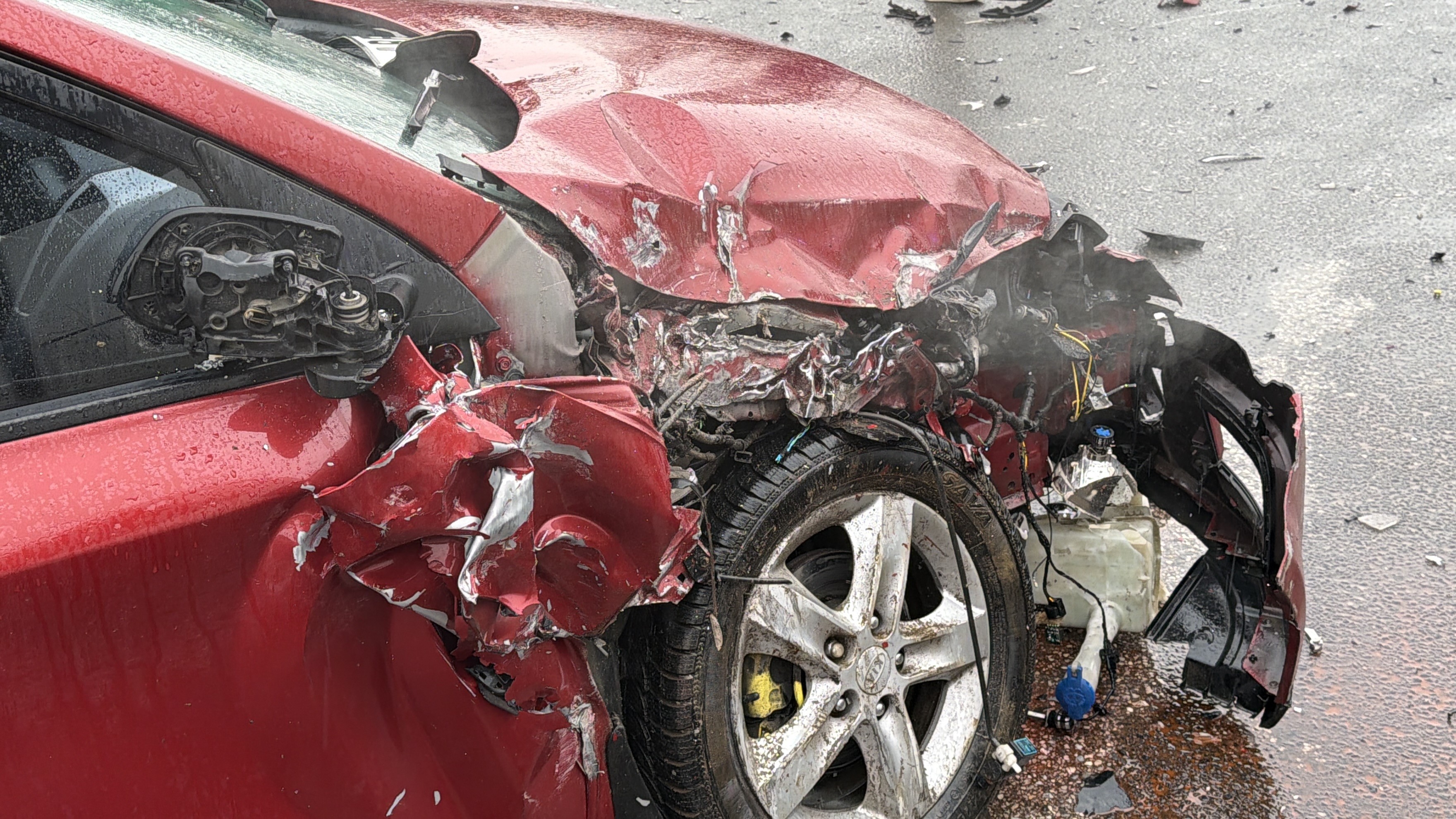 Traktör Ile Otomobil Çarpıştı Feci Kazada 2 Kişi Yaralandı 66