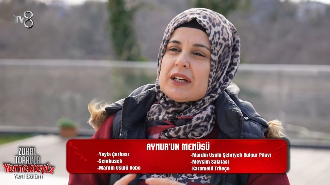 Aynur Yıldırım’ın Yemekteyiz Menüsünde Neler Var