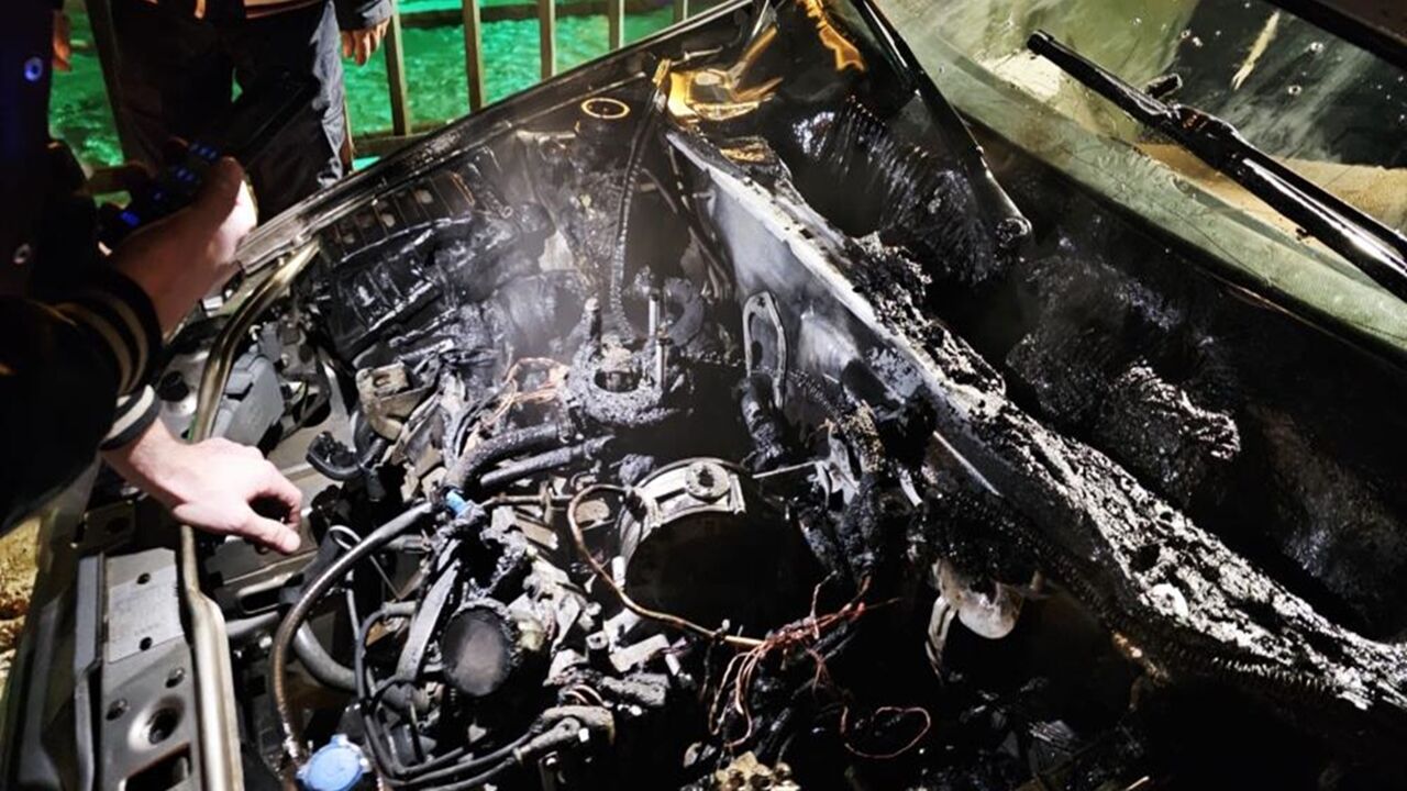 Cide Otomobil Yandı (3)