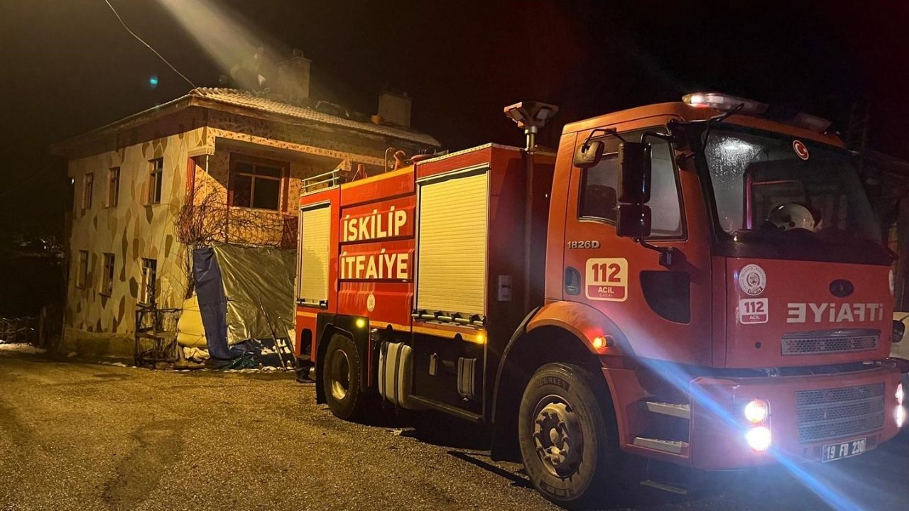 Evin Bacası Alev Aldı İtfaiye Ve Köylüler Seferber Oldu (2)