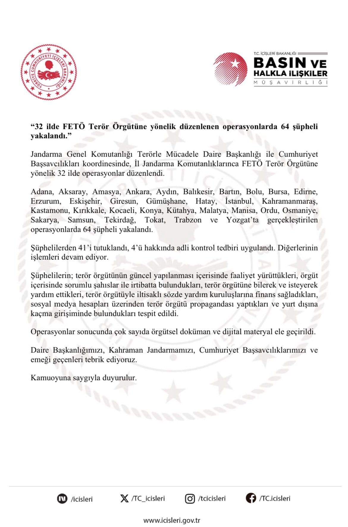 Kastamonu Da Listede 32 Ildeki Fetö Operasyonunda 41 Tutuklama (1)