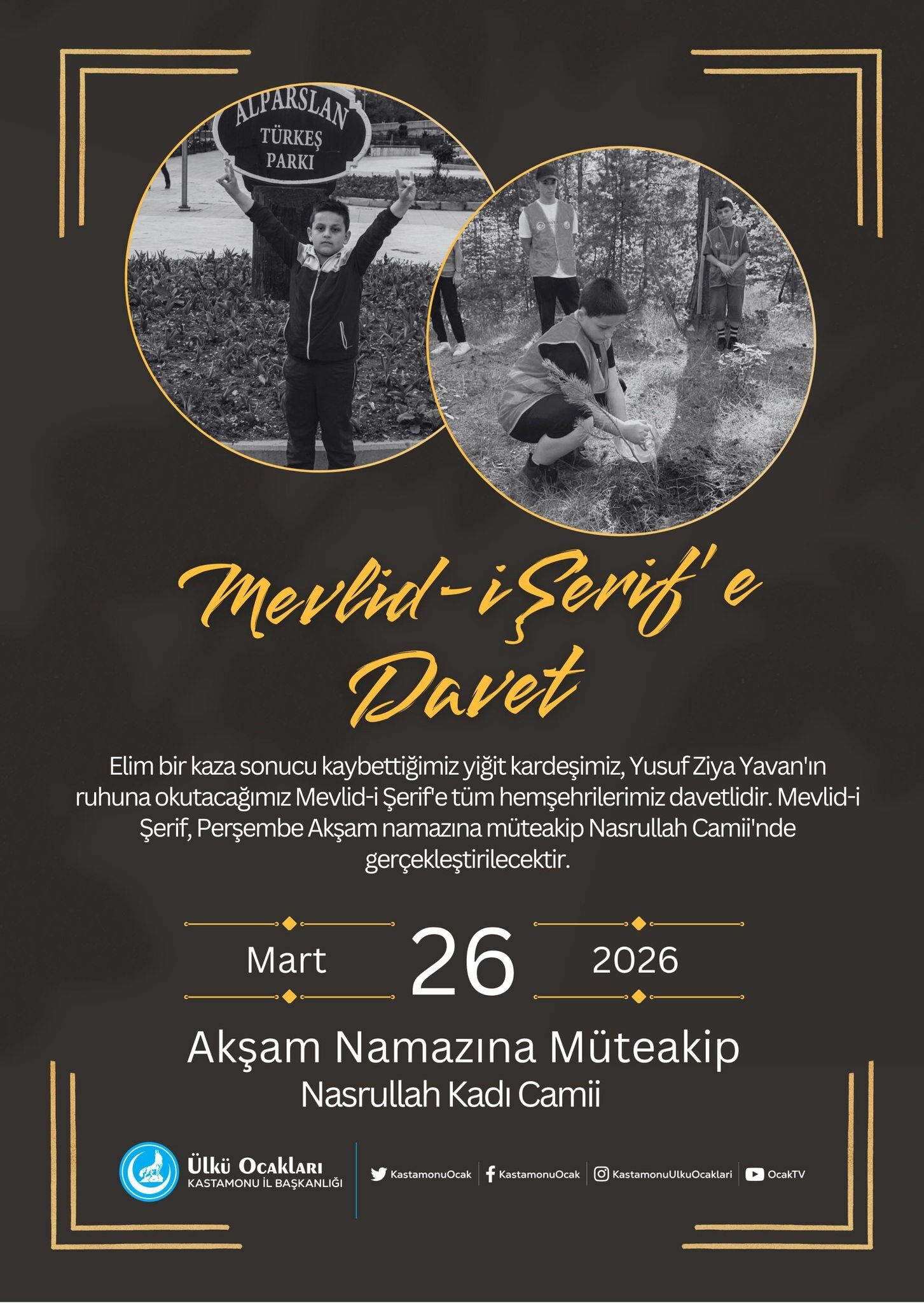 Kastamonu Ülkü Ocakları, Yusuf Ziya Yavan İçin Mevlid Düzenliyor4