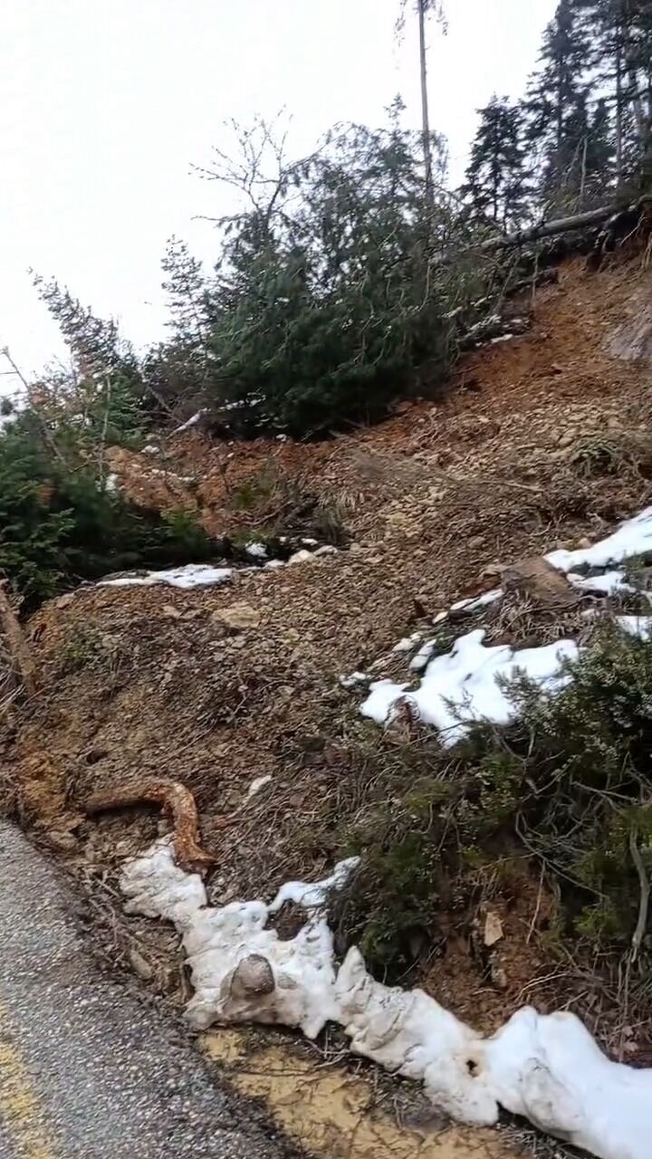 Kastamonu'da Heyelan! Toprak Ve Ağaçlar Yolu Kapladı Araçlar Güçlükle Ilerledi! 13