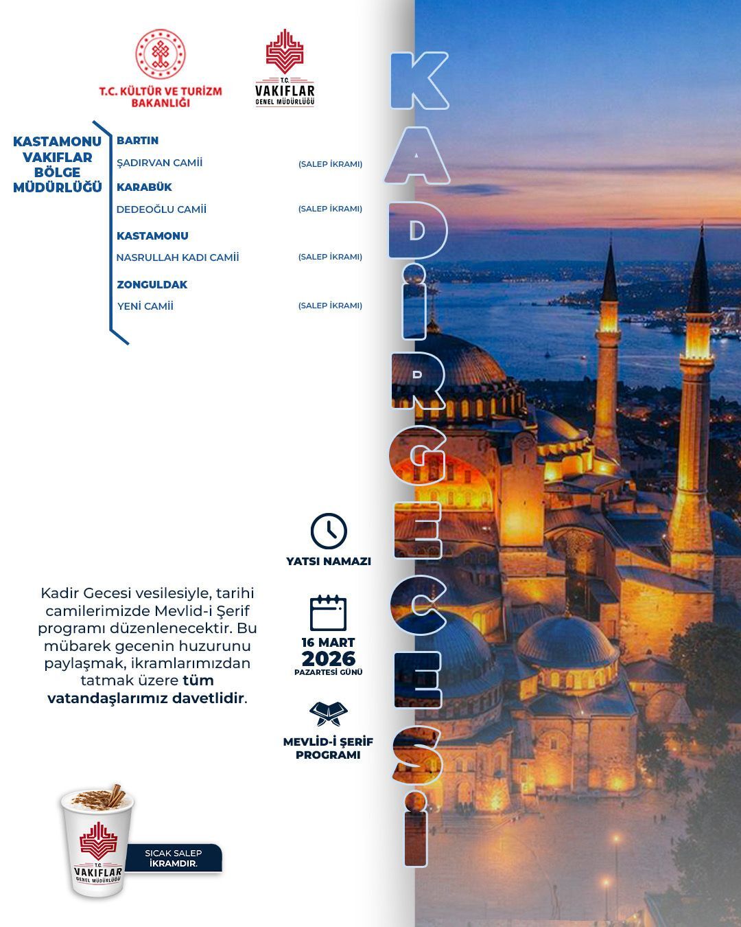 Kastamonu’da Kadir Gecesi Nasrullah Kadı Camii’nde Idrak Edilecek (1)